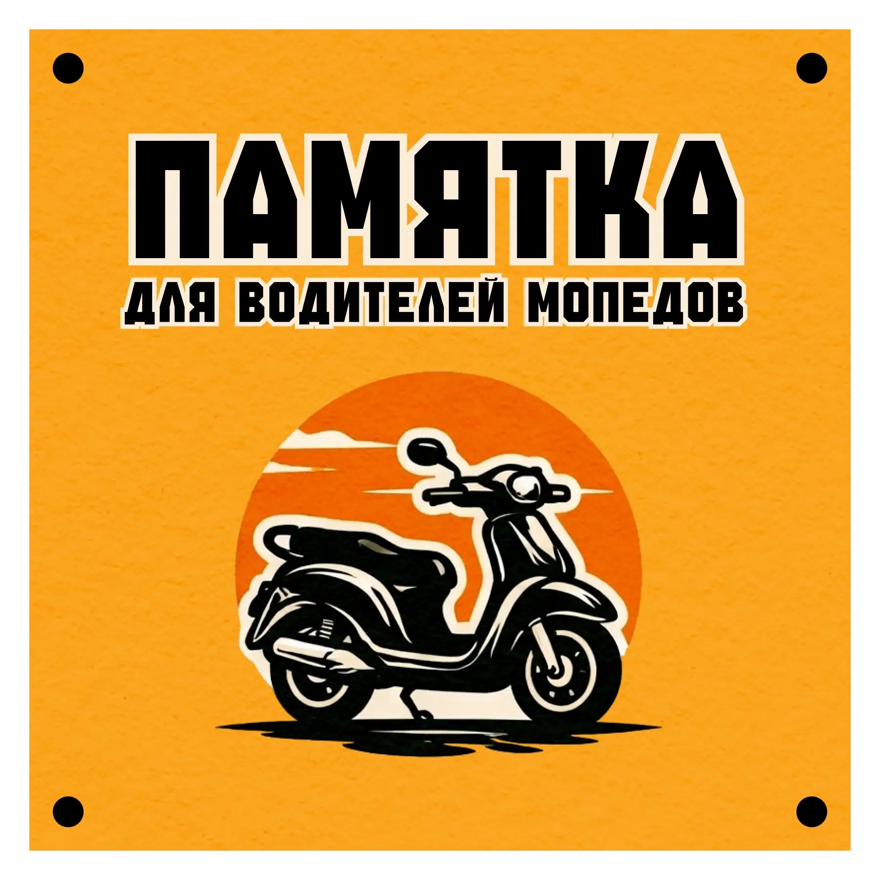 Памятка по безопасности дорожного движения для водителей мопедов Памятка по безопасности дорожного движения для водителей мопедов.